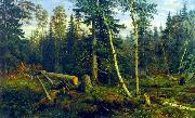 Ivan Shishkin Lumbering Sweden oil painting artist